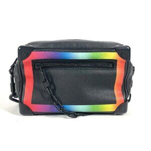 LOUIS VUITTON M30351 Taiga Rainbow Mini Soft Trunk Bag Pochette Shoulder Bag